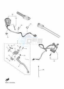 YZF690 YZF-R7 (BEBA) drawing HANDLE SWITCH & LEVER