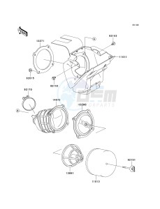 KX 65 A [KX65 MONSTER ENERGY] (A6F - A9FA) A9FA drawing AIR CLEANER