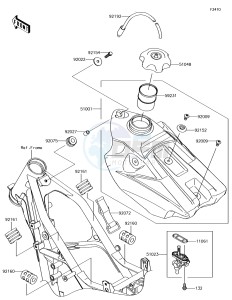 KX85 KX85CEF EU drawing Fuel Tank