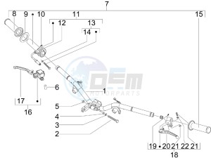 LX 50 4T-4V USA drawing Handlebars - Master cil