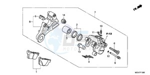 CBR600FB drawing REAR BRAKE CALIPER (CBR600F)