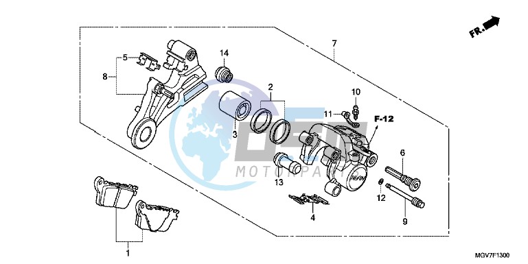 REAR BRAKE CALIPER (CBR600F)