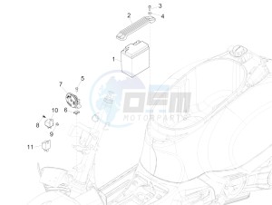 GTS 300 ie ABS (NAFTA) drawing Remote control switches - Battery - Horn