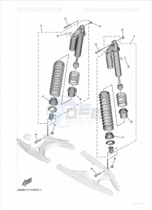 YXE1000EW YX10EPAM (B4M5) drawing REAR SUSPENSION