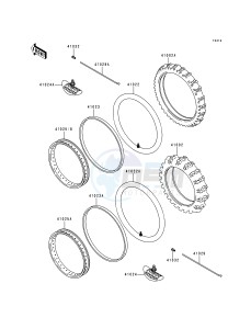 KDX 200 H [KDX200] (H2-H5) [KDX200] drawing WHEELS_TIRES