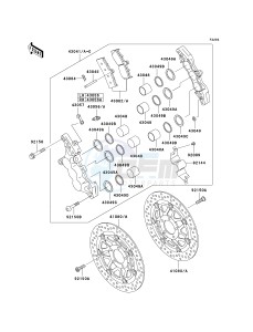 ZX 900 C [NINJA ZX-9R] (C1-C2) [NINJA ZX-9R] drawing FRONT BRAKE