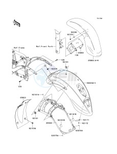 VN 900 B [VULCAN 900 CLASSIC] (6F-9F) B9F drawing FENDERS -- JKAVN2B1 7A016370 - - -