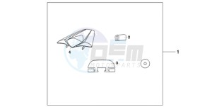 CB1000RA9 UK - (E / ABS MPH) drawing SEAT COWL*NHA84P*