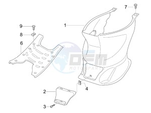 Stalker 50 Special Edition drawing Central cover - Footrests