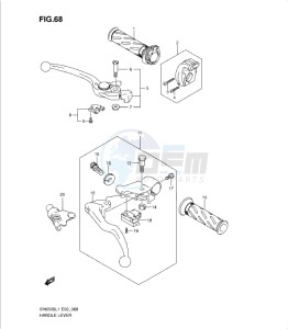 SV650/S drawing HANDLE LEVER (SV650SAL1 E24)