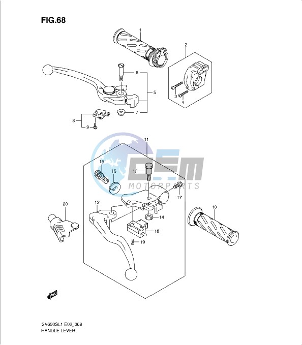 HANDLE LEVER (SV650SAL1 E24)