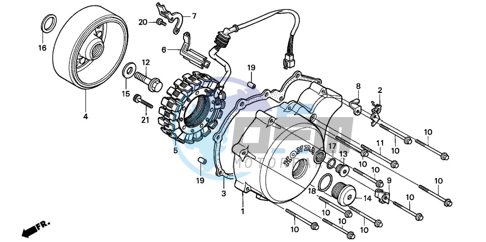 LEFT CRANKCASE COVER/ GENERATOR