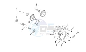 Scarabeo 50 2t (eng. Minarelli) drawing Transmission final drive