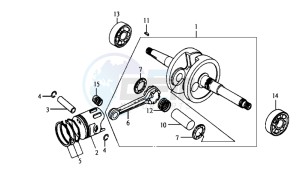 JET SPORT 50 drawing CRANKSHAFT / PISTON