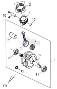 WOLF CARBURATED 125 drawing CRANKCASE L / R / STARTER