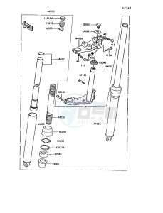 KE 100 B [KE100] (B11-B15) [KE100] drawing FRONT FORK