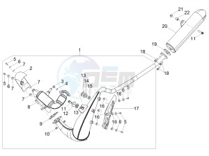 RCR 50 E4 (EMEA) drawing Exhaust pipe