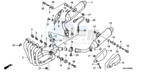 CBF1000S9 UK - (E / ABS MKH) drawing EXHAUST MUFFLER