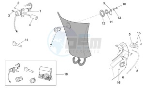 Leonardo 250 st (eng. Yamaha) drawing Lock hardware kit