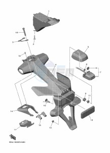 YZF1000 YZF-R1 (B3LM) drawing TAILLIGHT