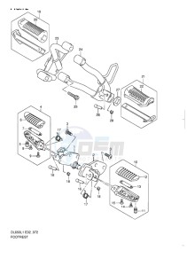 DL 650 V-STROM EU-UK drawing FOOTREST