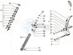 PX 125 2T NOABS E3 (EMEA, APAC) drawing Fork's components (Mingxing)