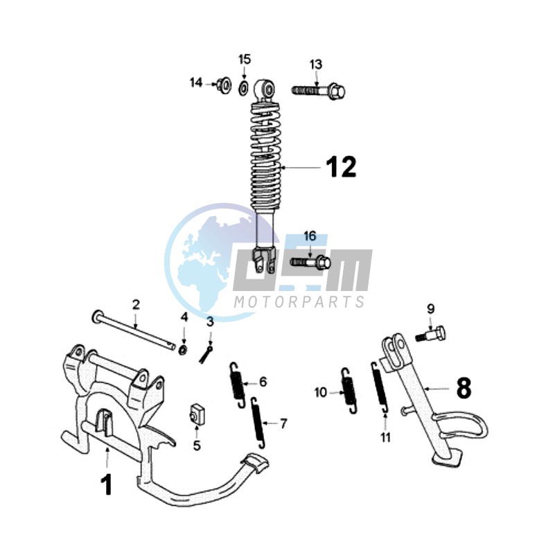 REAR SHOCK AND STAND