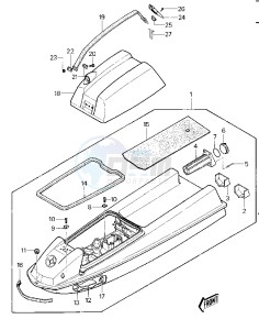 JS 440 A [JS440] (A6-A7) [JS440] drawing HULL_ENGINE HOOD -- 82-83 JS440-A6_A7- -