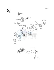 KX 125 J [KX125] (J1) [KX125] drawing GEAR CHANGE MECHANISM