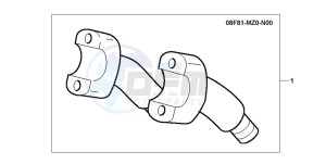 GL1500CD drawing CHROME H RAISERS