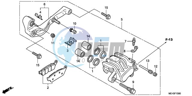 REAR BRAKE CALIPER