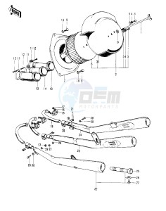 KH 250 A S(A5-S) drawing AIR CLEANER_MUFFLERS