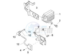 LX 150 4T ie E3 drawing Voltage Regulators -ECU - H.T. Coil