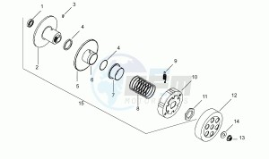 SR 50 1994-1996 Horizontal cil drawing Clutch