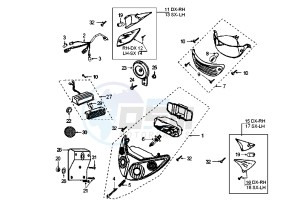 X–FIGHT - 100 cc drawing HEADLAMPS-BLINKERS