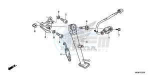 CB600FAD Hornet - CB600F ABS England - (3ED) drawing SIDE STAND