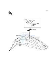 KLX450R KLX450AFF EU drawing Labels