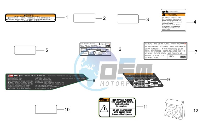 Plate set and decal