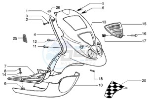 NRG 50 MC3 DT drawing Front shield-Footboard-Spoiler