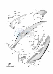 MWD300 TRICITY 300 (BED1) drawing SIDE COVER