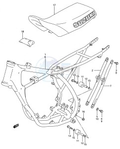 RM80 (E28) drawing FRAME - SEAT (MODEL H J K L)