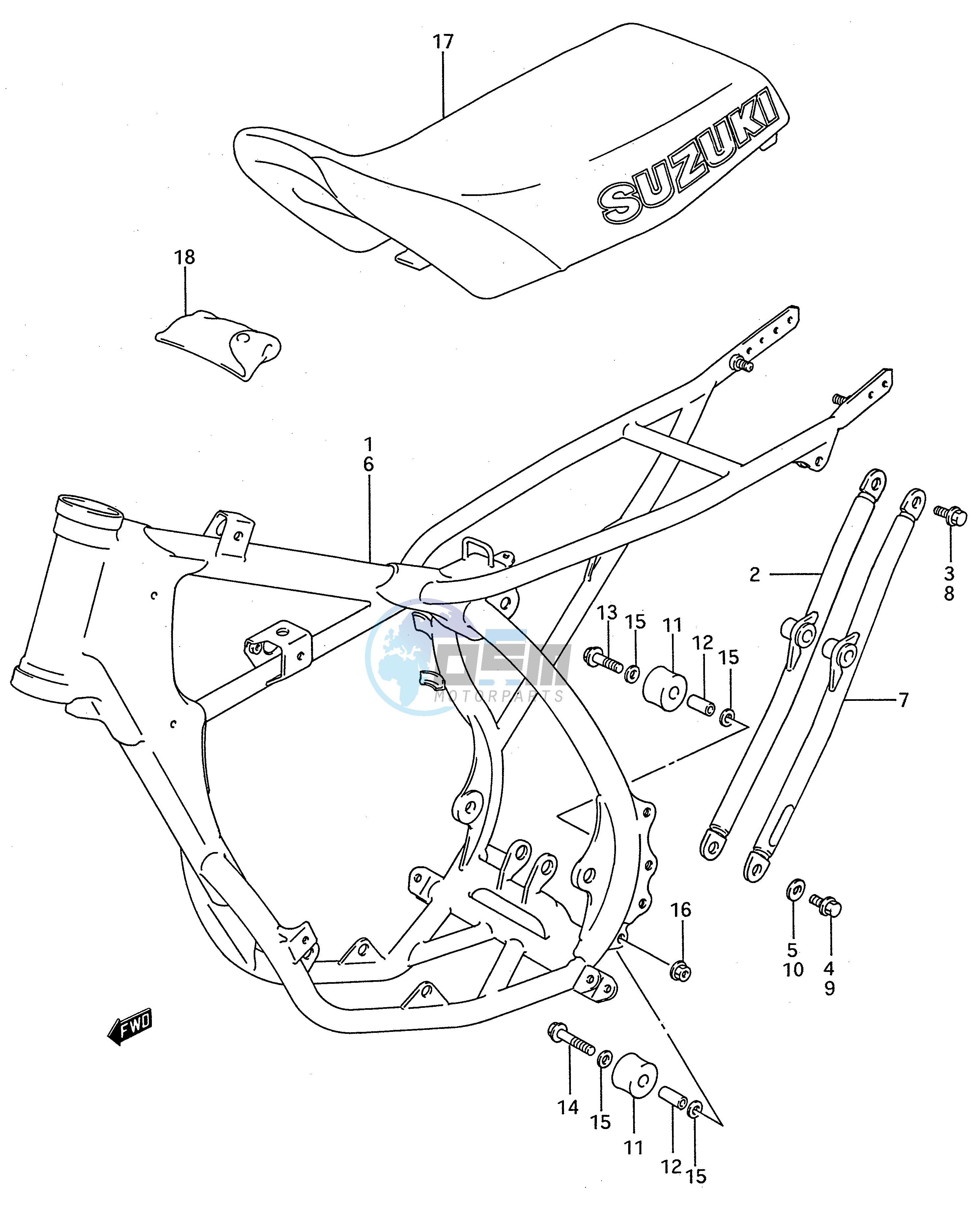 FRAME - SEAT (MODEL H J K L)