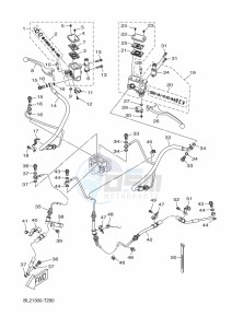 YP125RA XMAX 125 ABS (BL27) drawing M. CYLINDER FOR DISK BRAKE