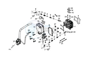 SYMPHONY SR 125 CH drawing CYLINDER HEAD CPL