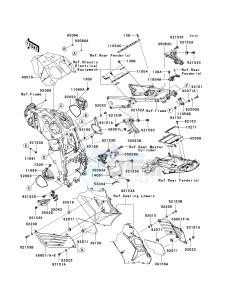 KRF 750 F [TERYX 750 4X4 NRA OUTDOORS] (F8F) C8FA drawing FRAME FITTINGS