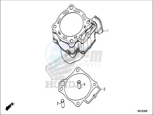 CRF450RH Europe Direct - (ED) drawing CYLINDER