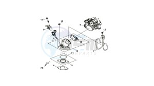 MAXSYM 400 EFI drawing INLET / FUEL INJECTOR / THROTTLE VALVE BODY