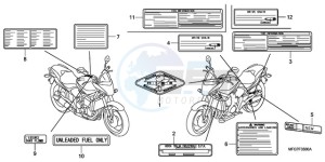 CB600F9 Europe Direct - (ED) drawing CAUTION LABEL