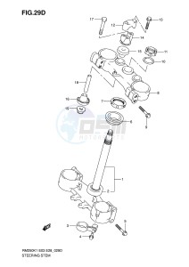 RM250 (E3-E28) drawing STEERING STEM (MODEL K5)