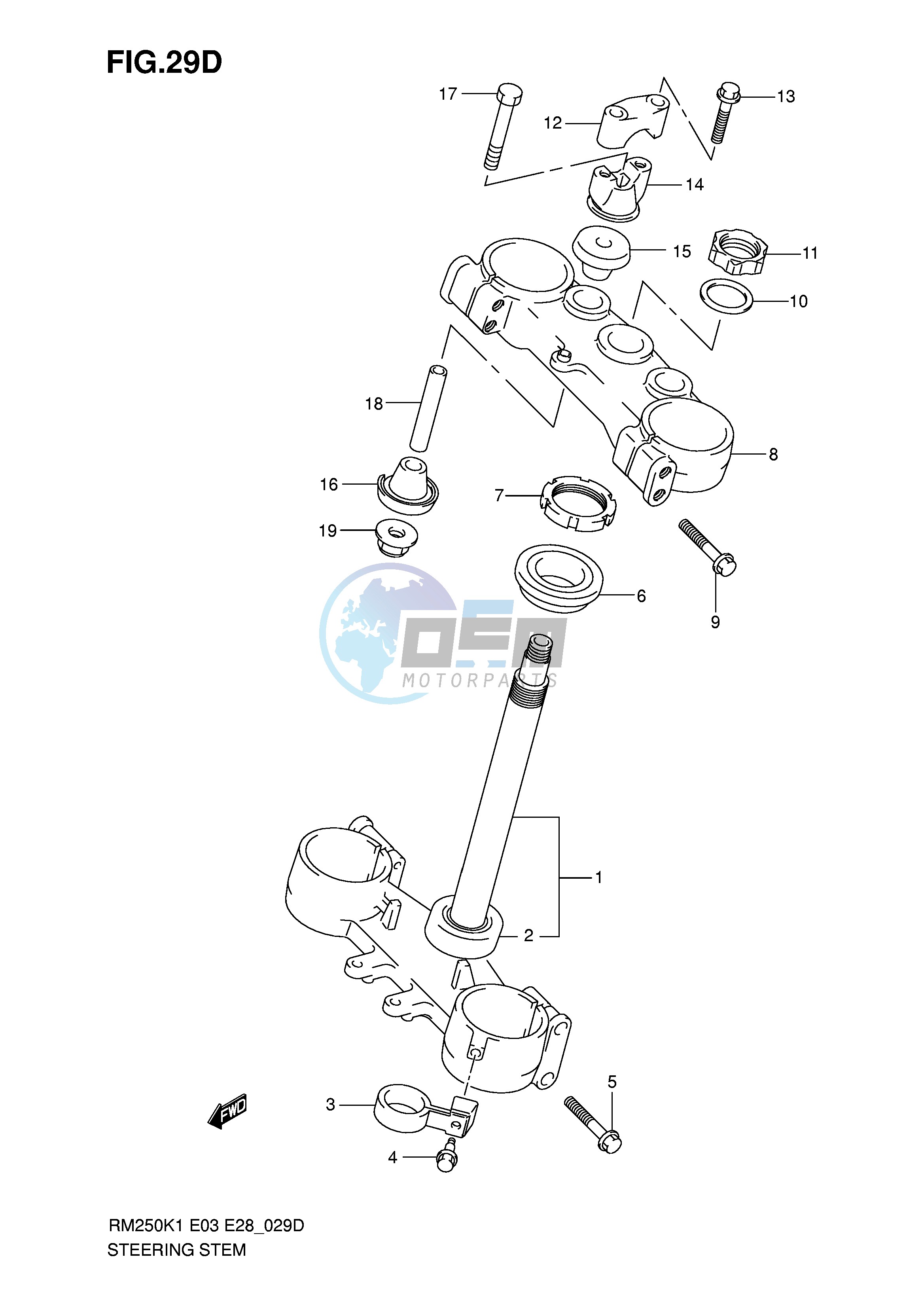 STEERING STEM (MODEL K5)